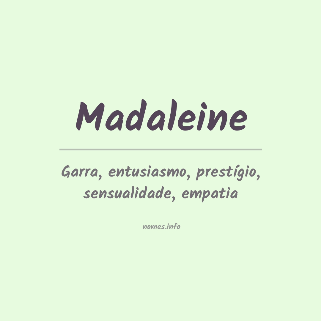 Significado do nome Madaleine