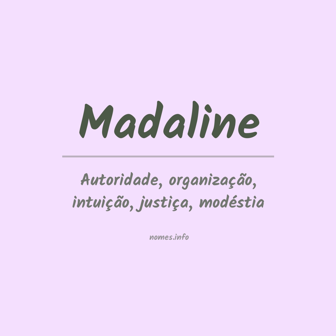 Significado do nome Madaline