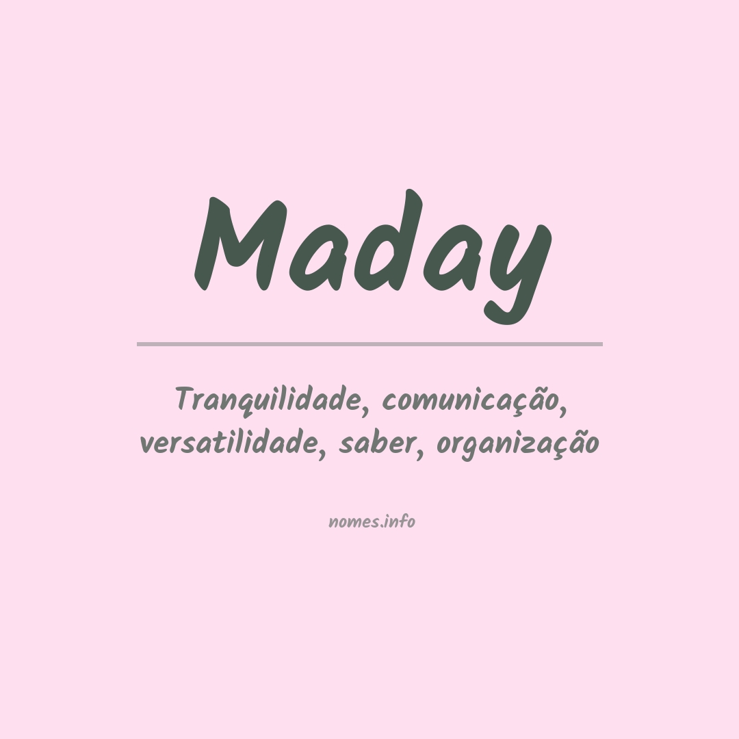 Significado do nome Maday