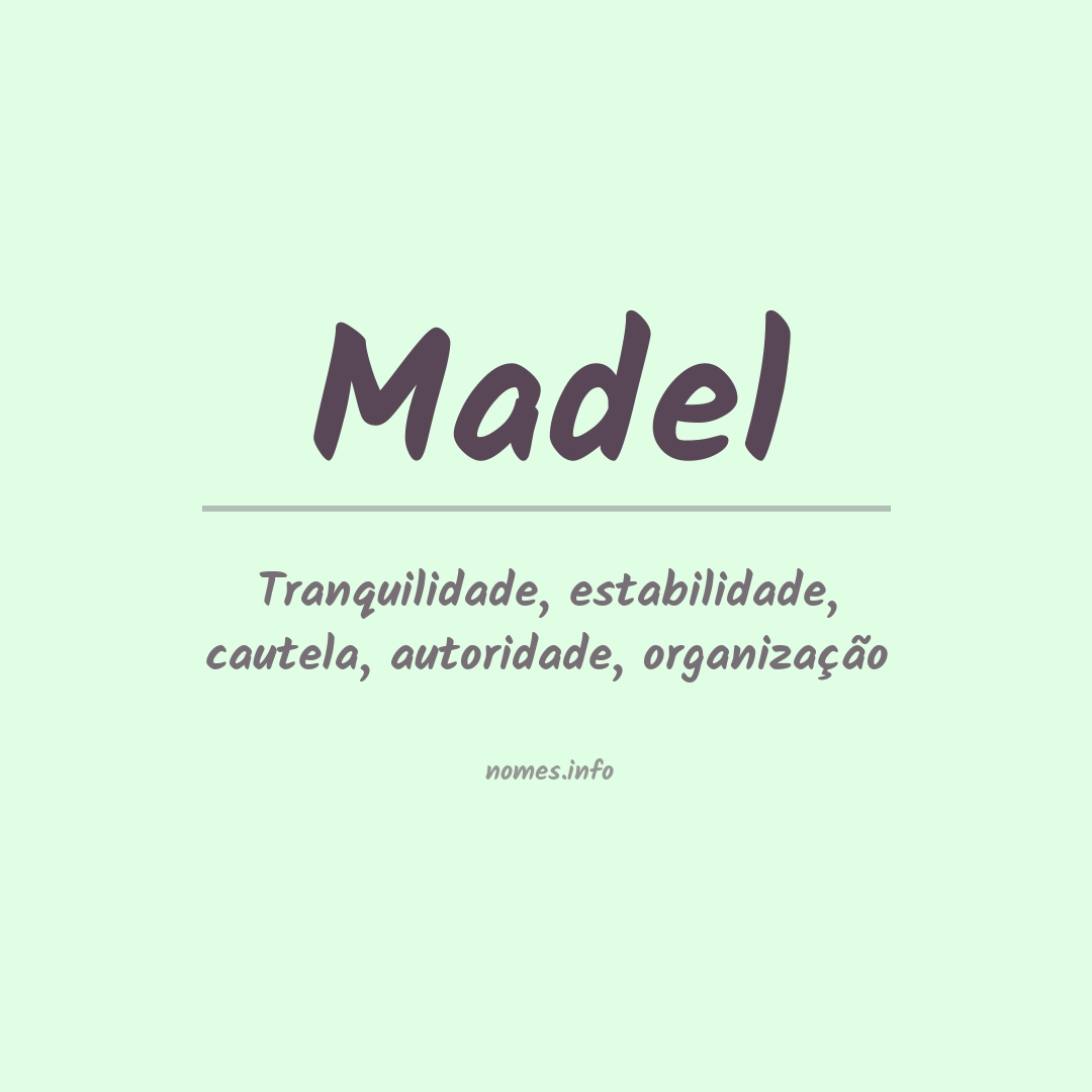 Significado do nome Madel