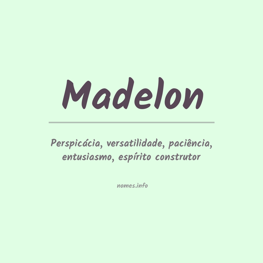 Significado do nome Madelon