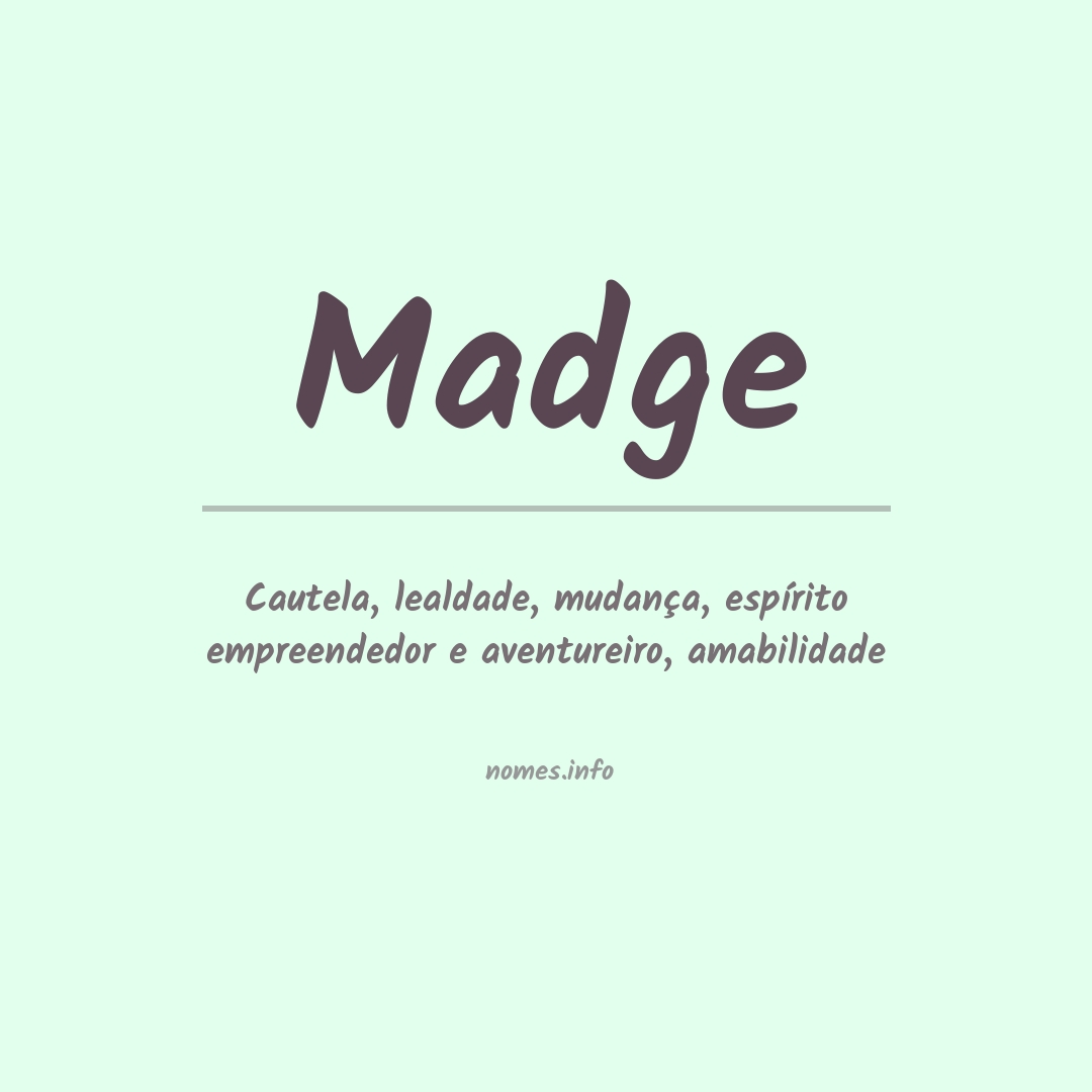 Significado do nome Madge