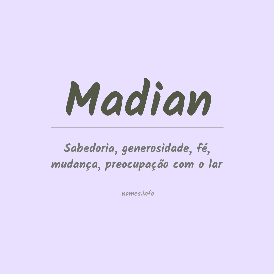 Significado do nome Madian