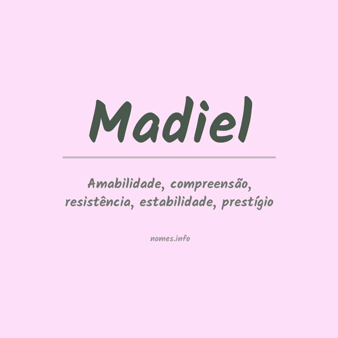 Significado do nome Madiel
