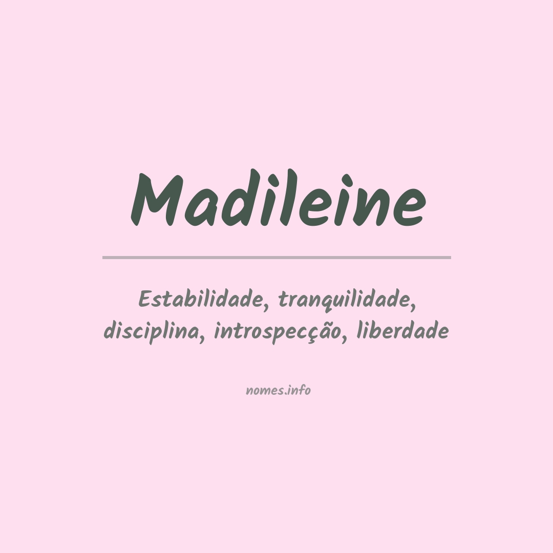 Significado do nome Madileine