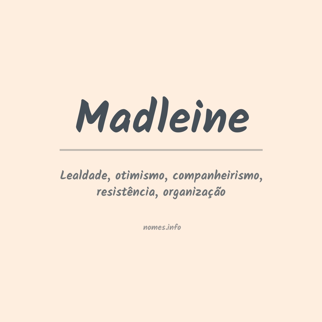 Significado do nome Madleine