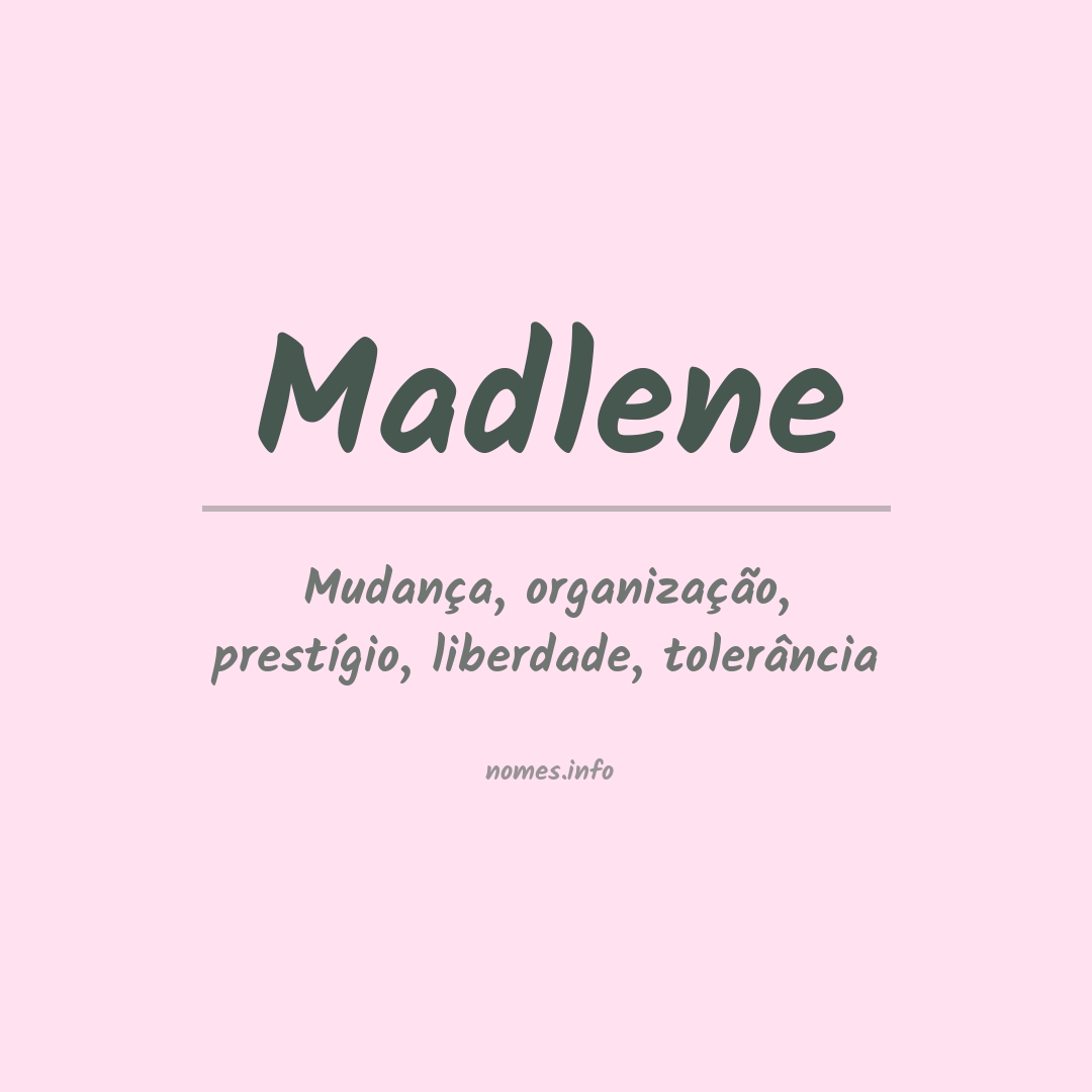 Significado do nome Madlene