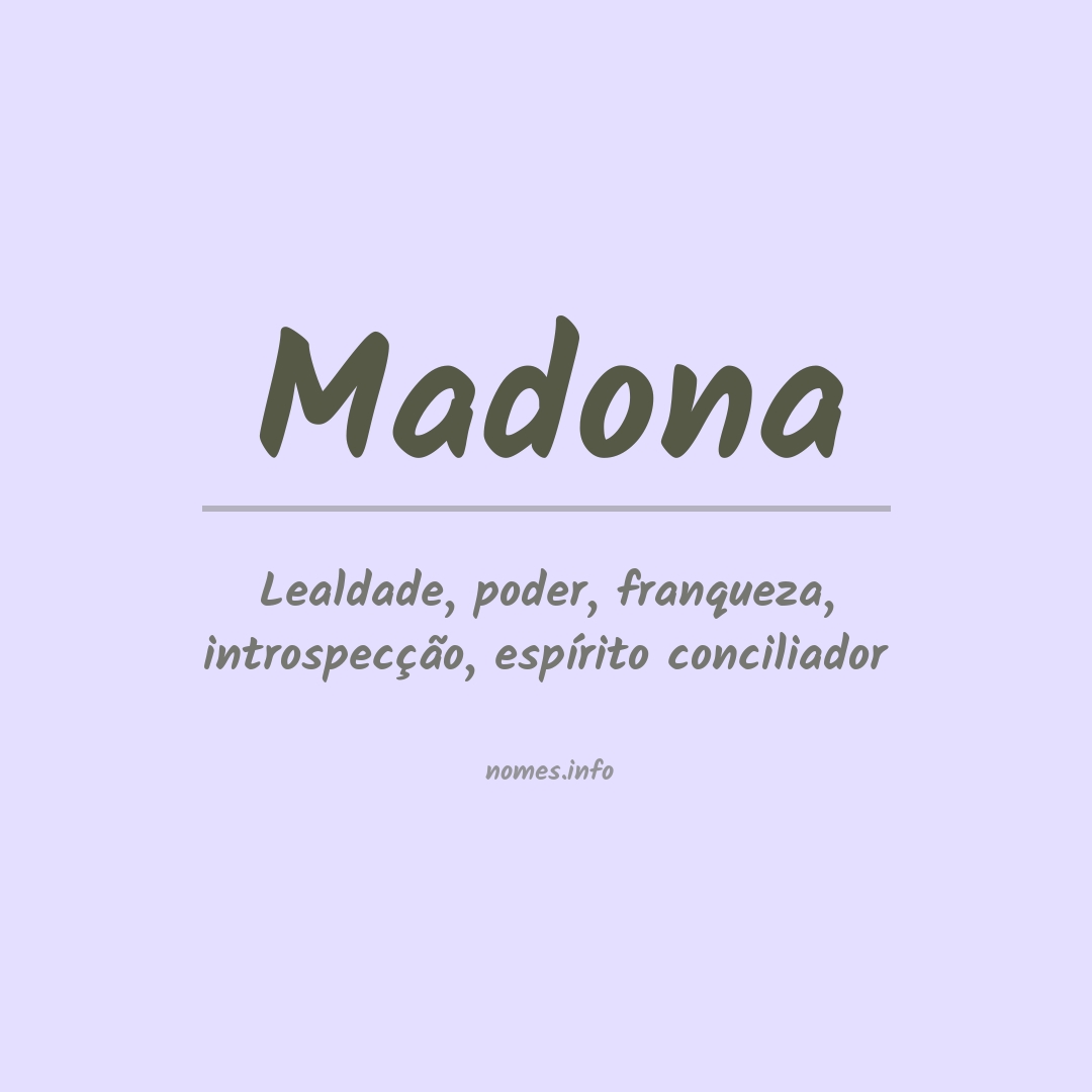 Significado do nome Madona