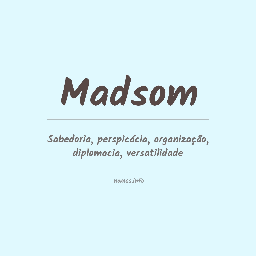 Significado do nome Madsom