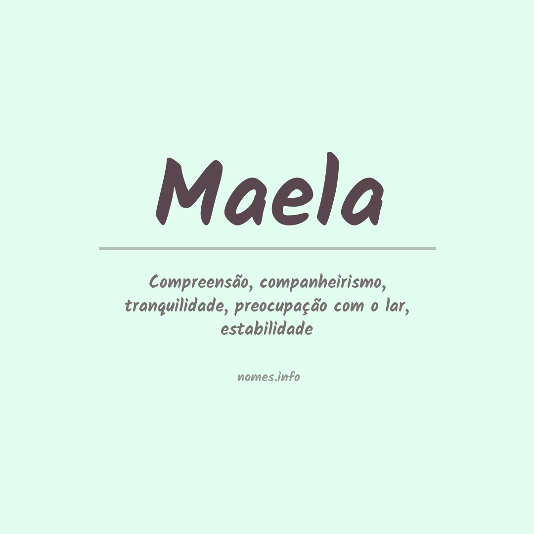 Significado do nome Maela