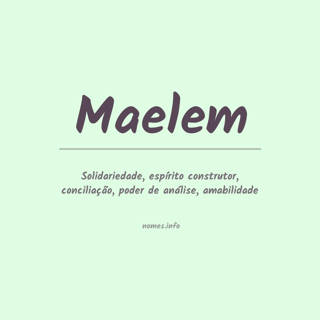 Significado do nome Maelem