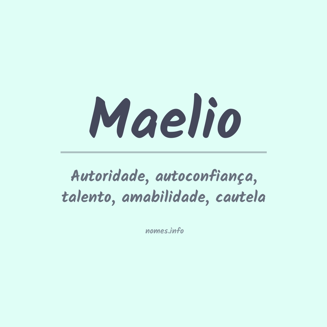 Significado do nome Maelio