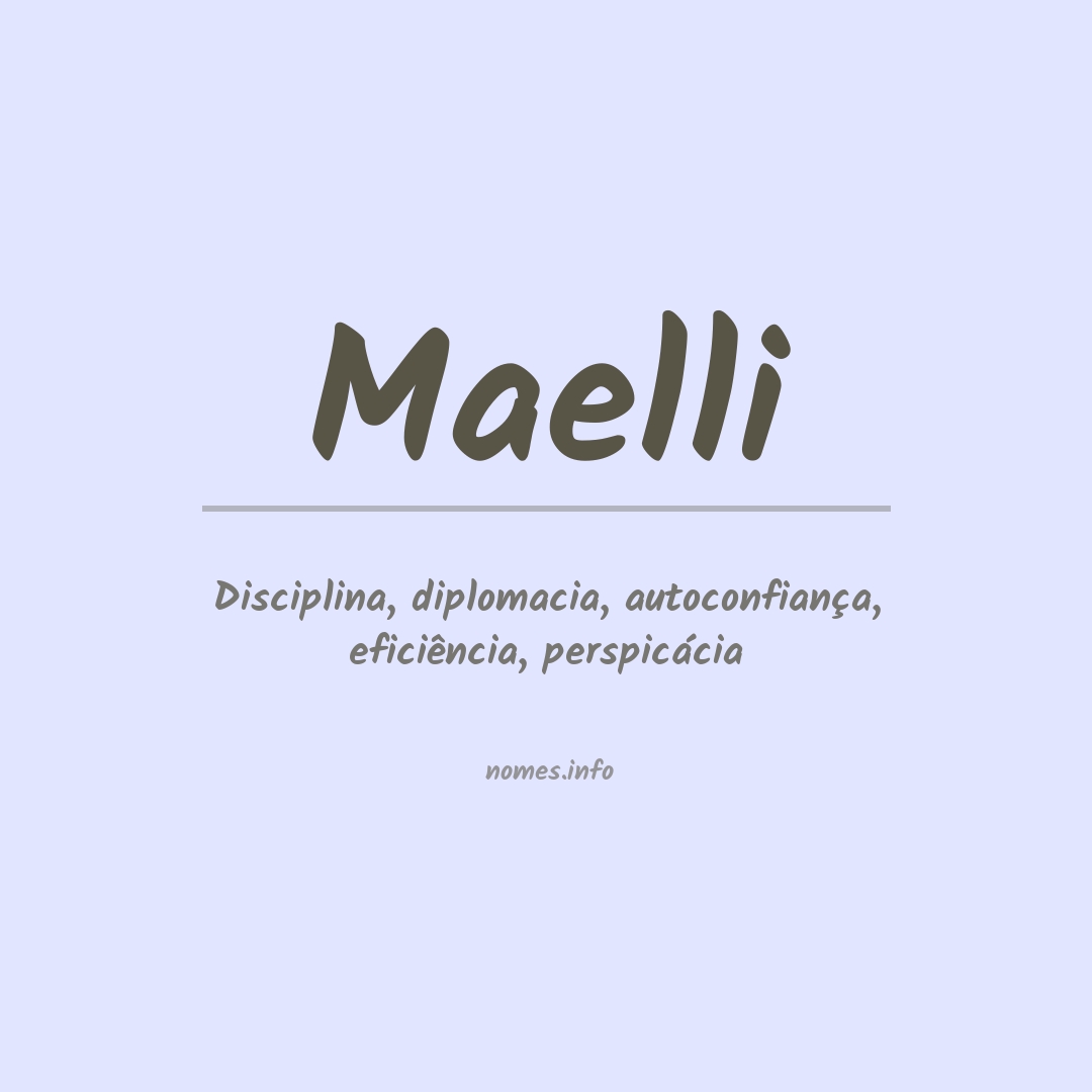 Significado do nome Maelli