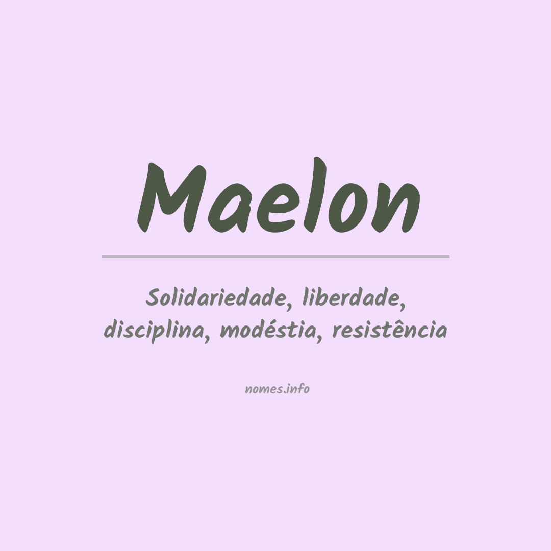 Significado do nome Maelon