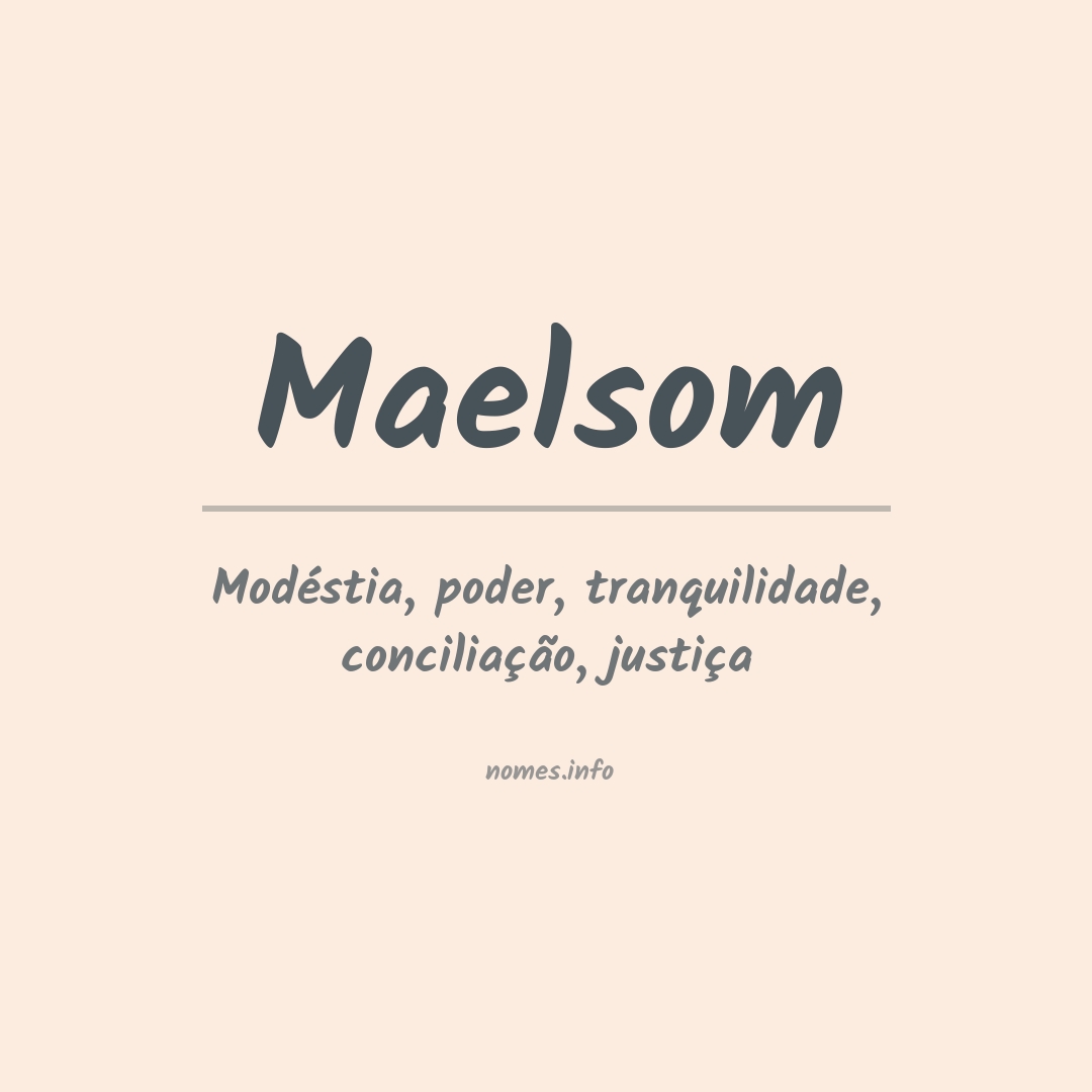 Significado do nome Maelsom