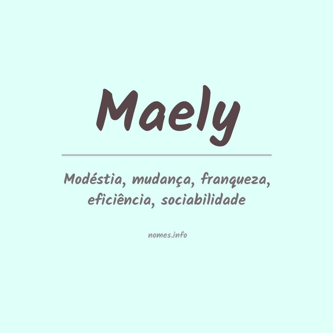 Significado do nome Maely