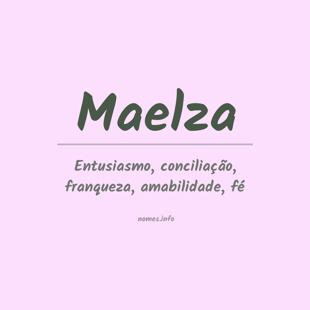 Significado do nome Maelza