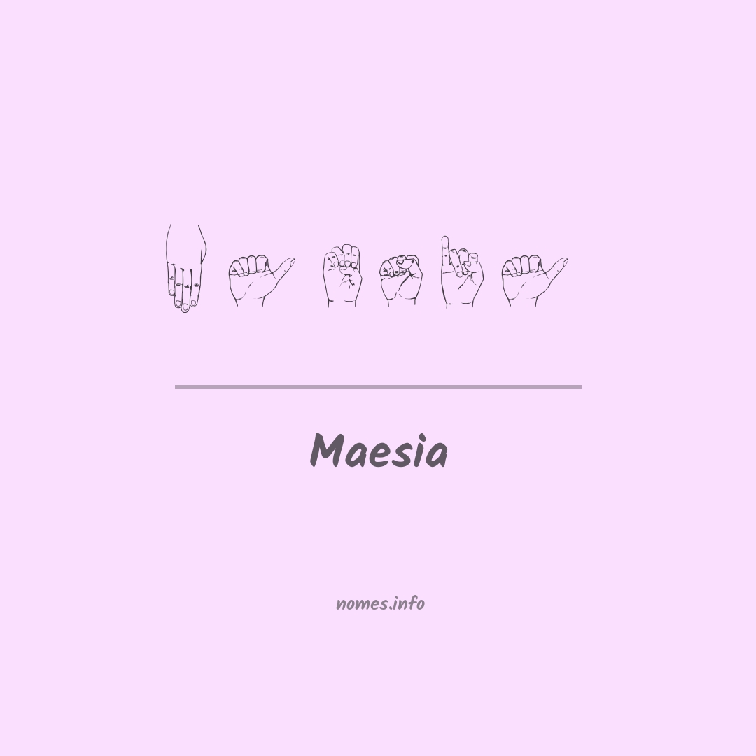 Maesia em Libras