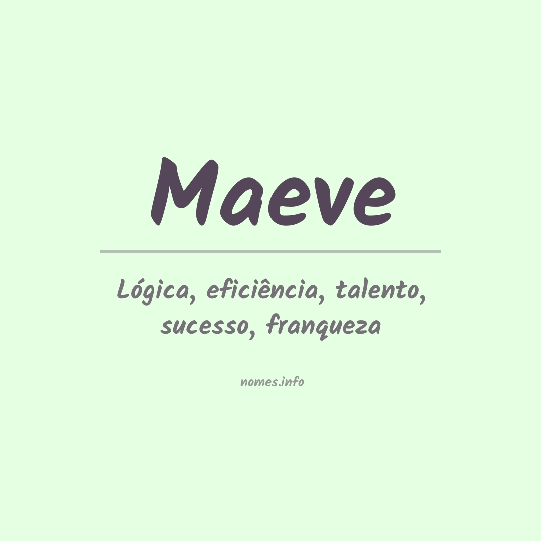 Significado do nome Maeve