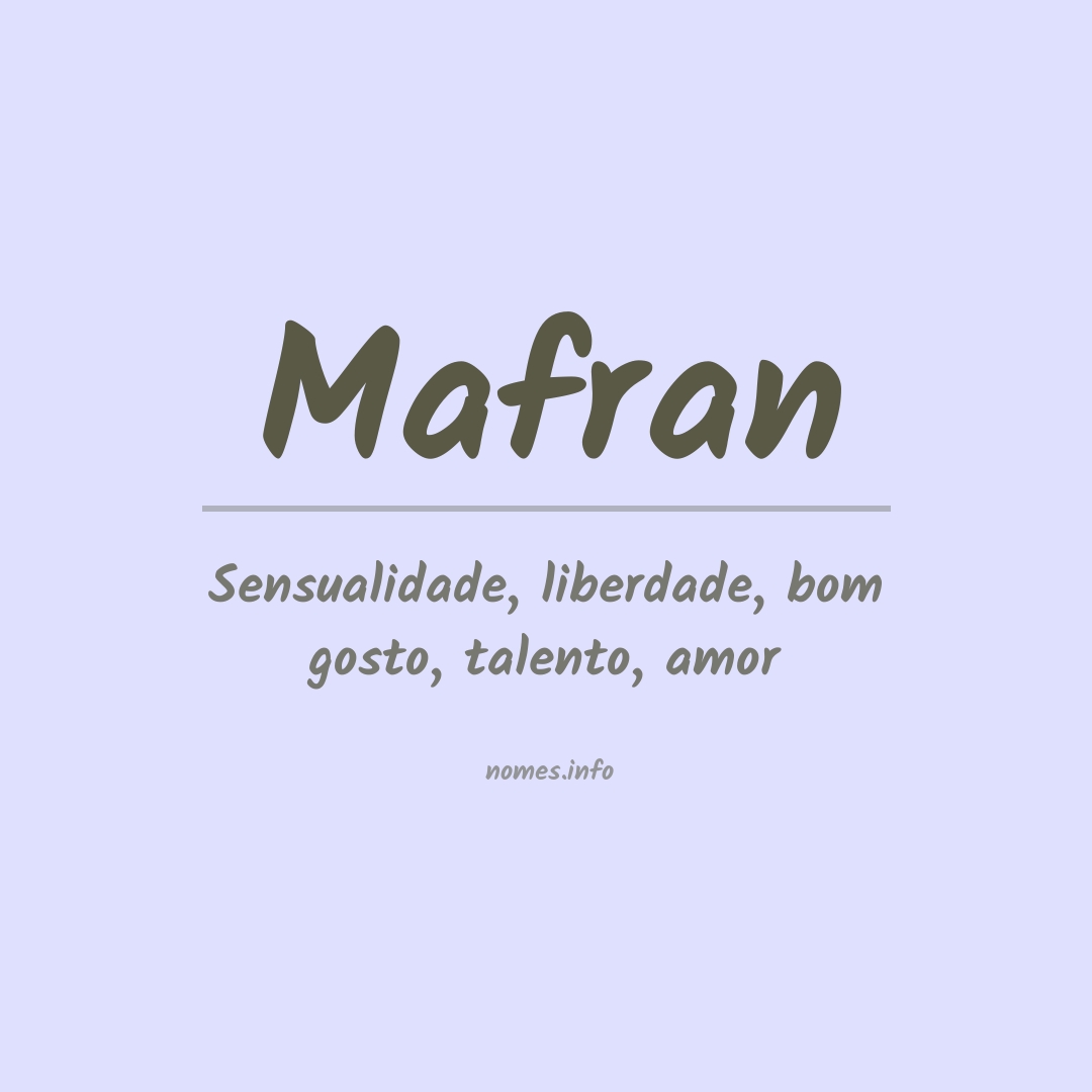 Significado do nome Mafran