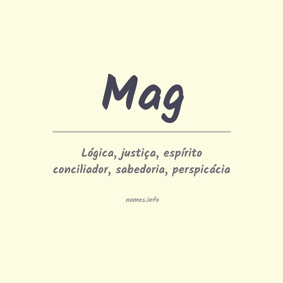 Significado do nome Mag