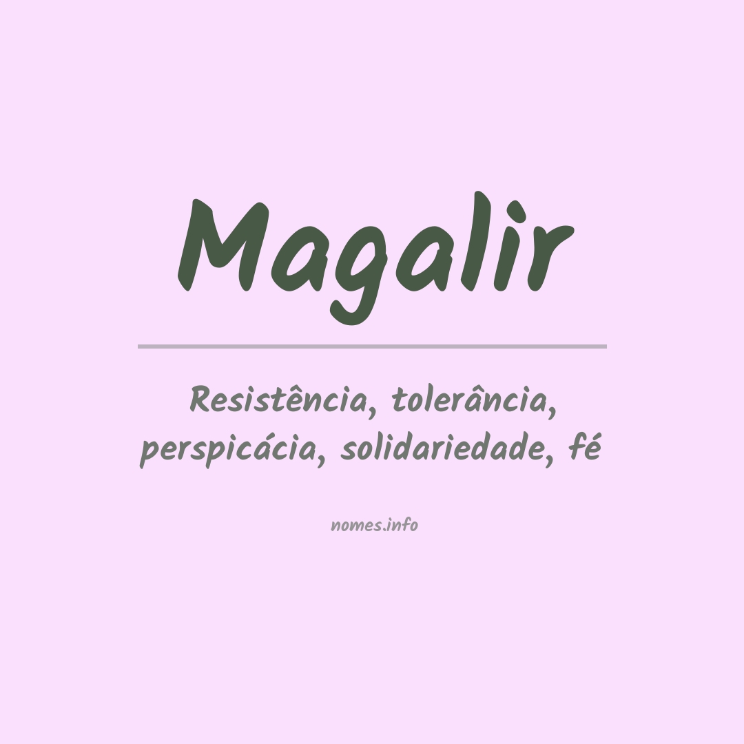 Significado do nome Magalir