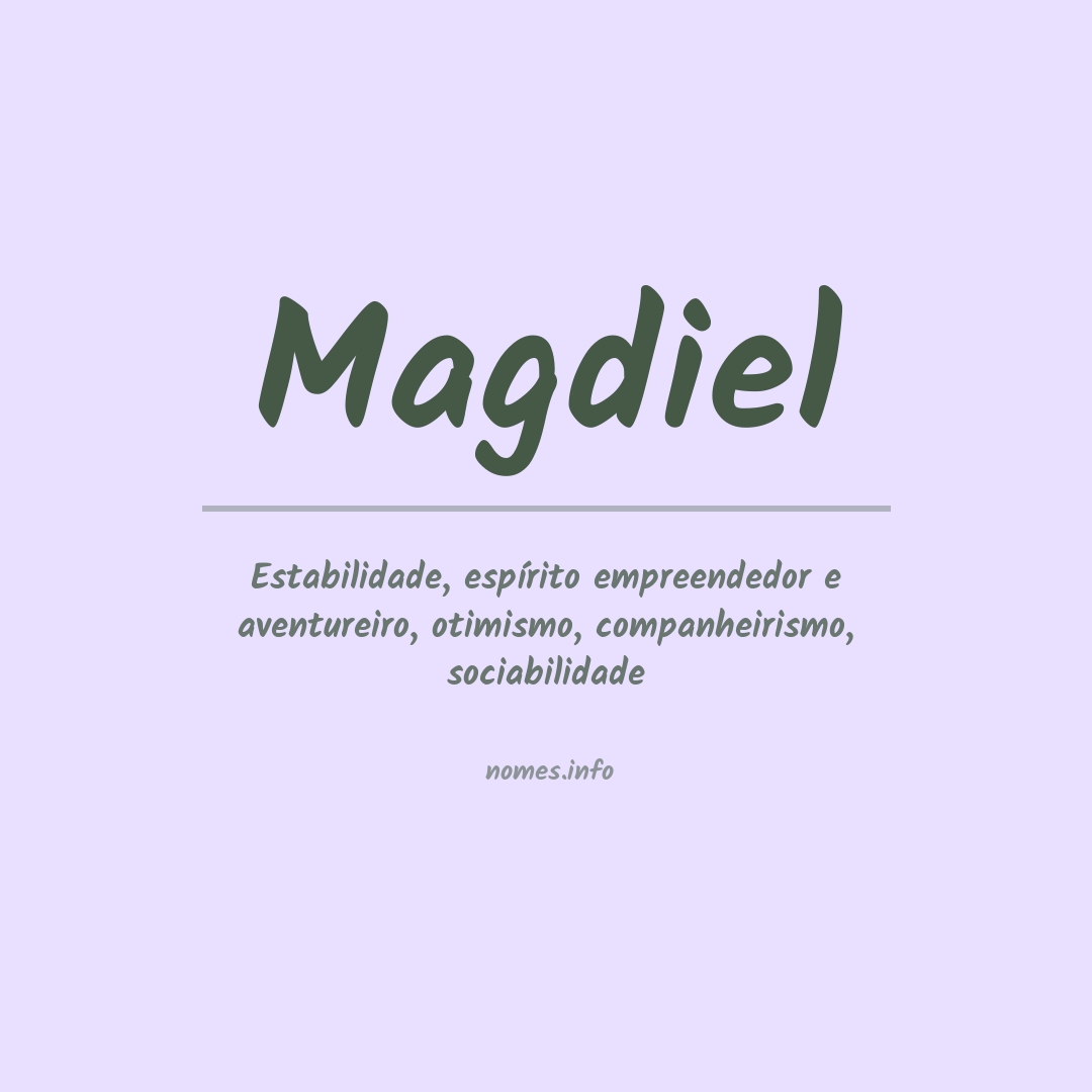 Significado do nome Magdiel