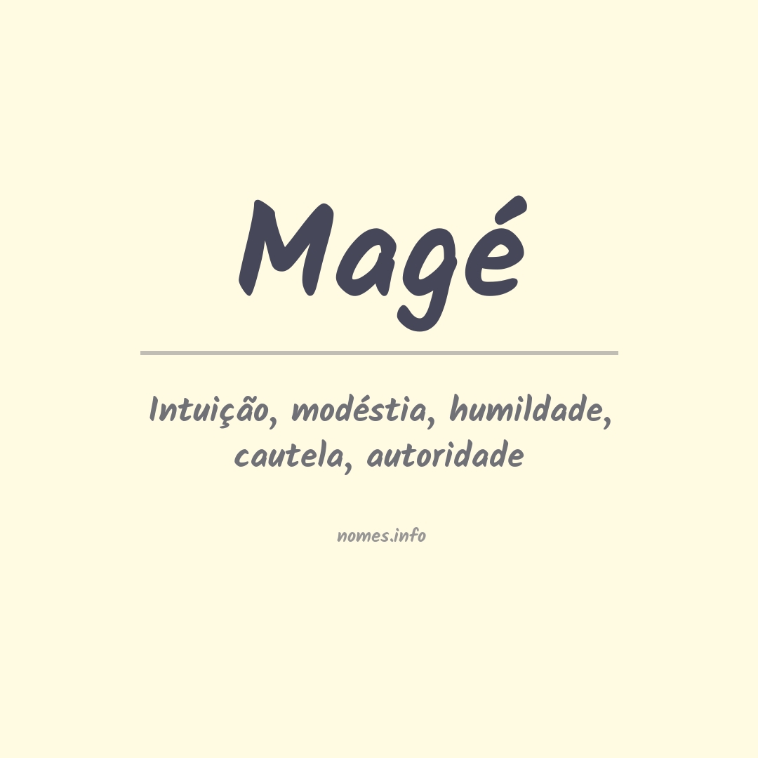Significado do nome Magé