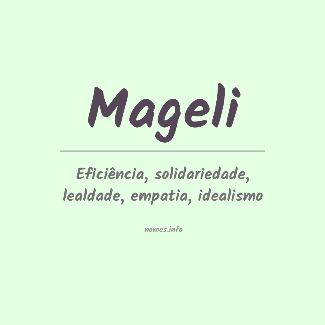 Significado do nome Mageli