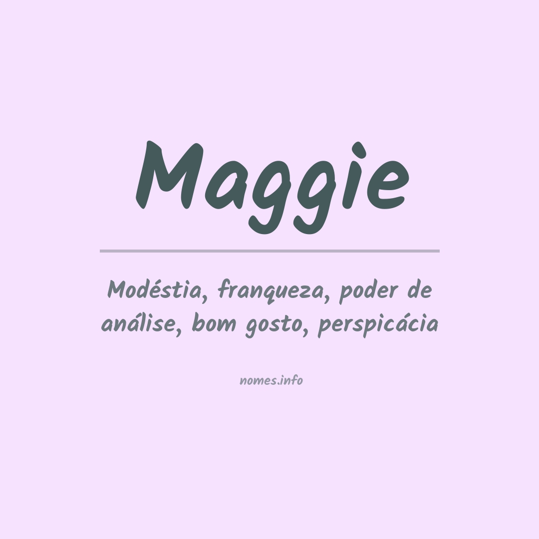 Significado do nome Maggie