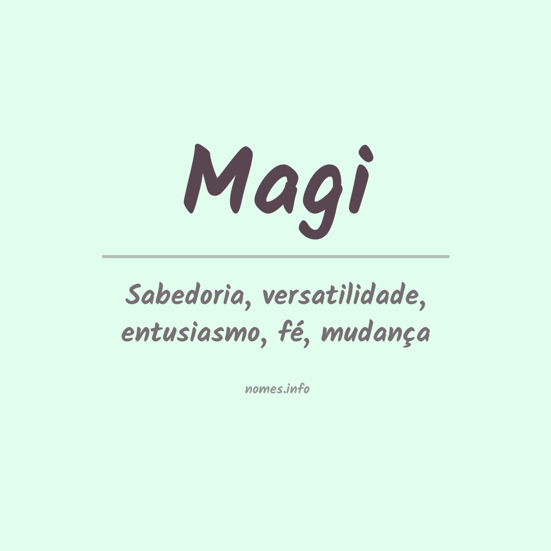 Significado do nome Magi