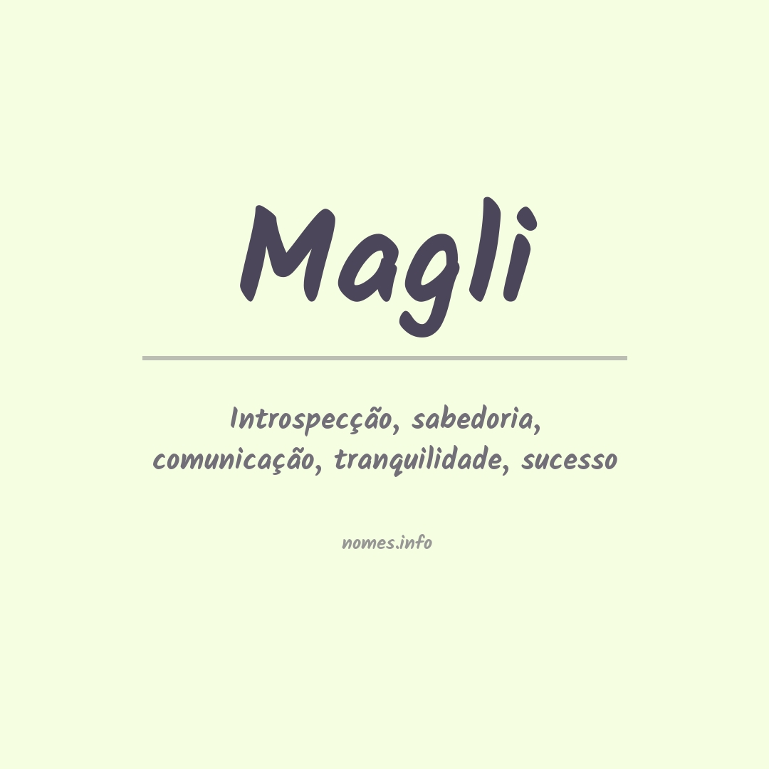 Significado do nome Magli