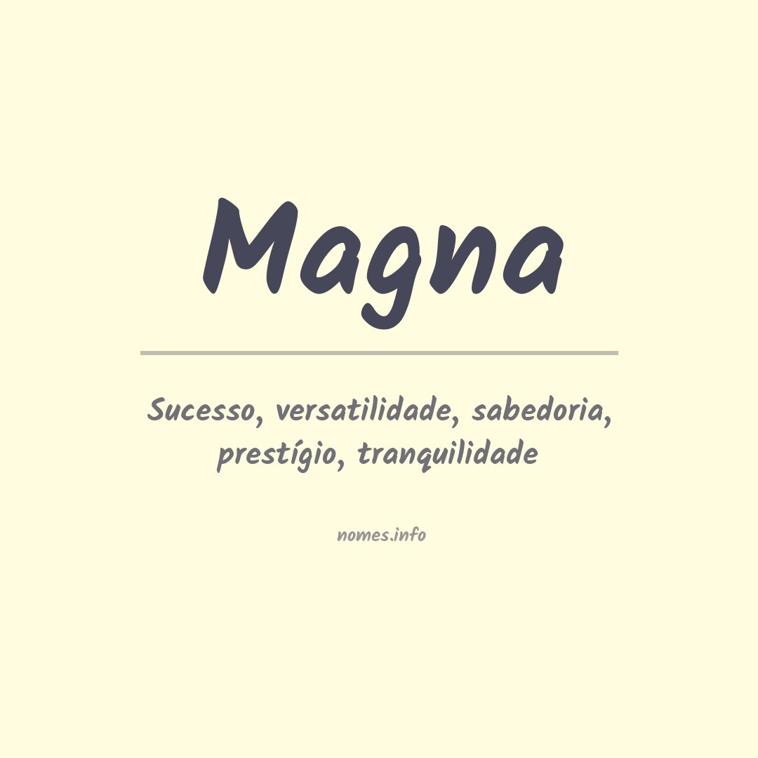 Significado do nome Magna