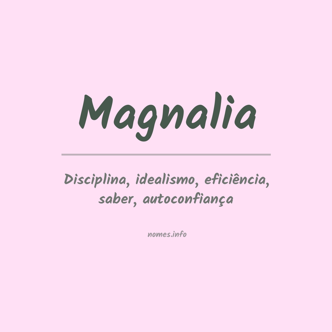 Significado do nome Magnalia