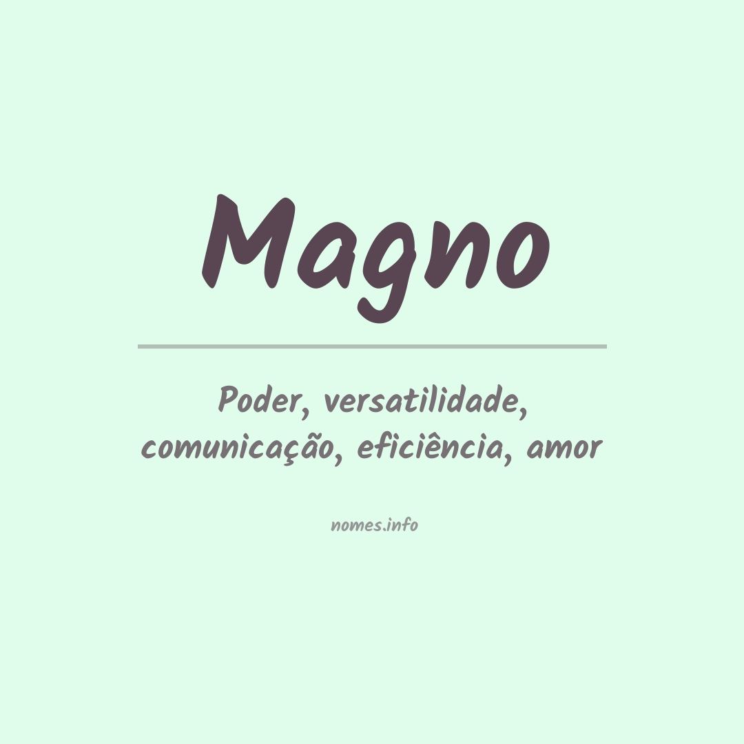 Significado do nome Magno