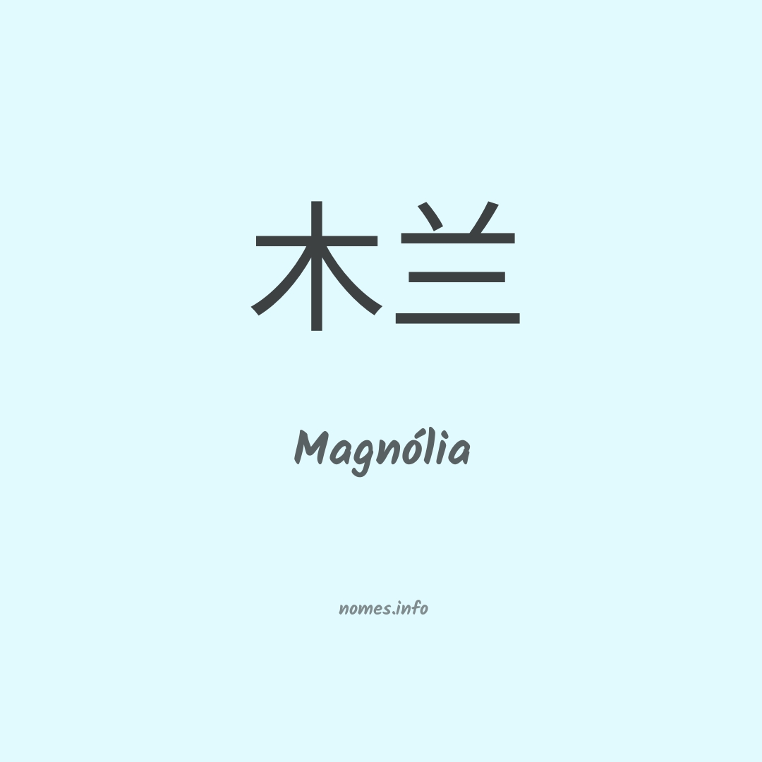 Magnólia em chinês