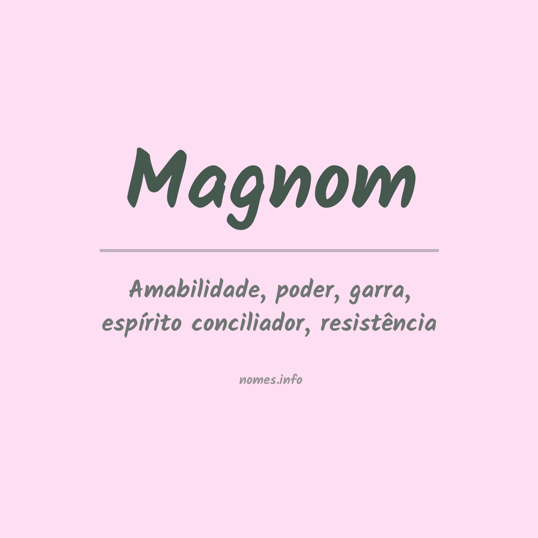 Significado do nome Magnom