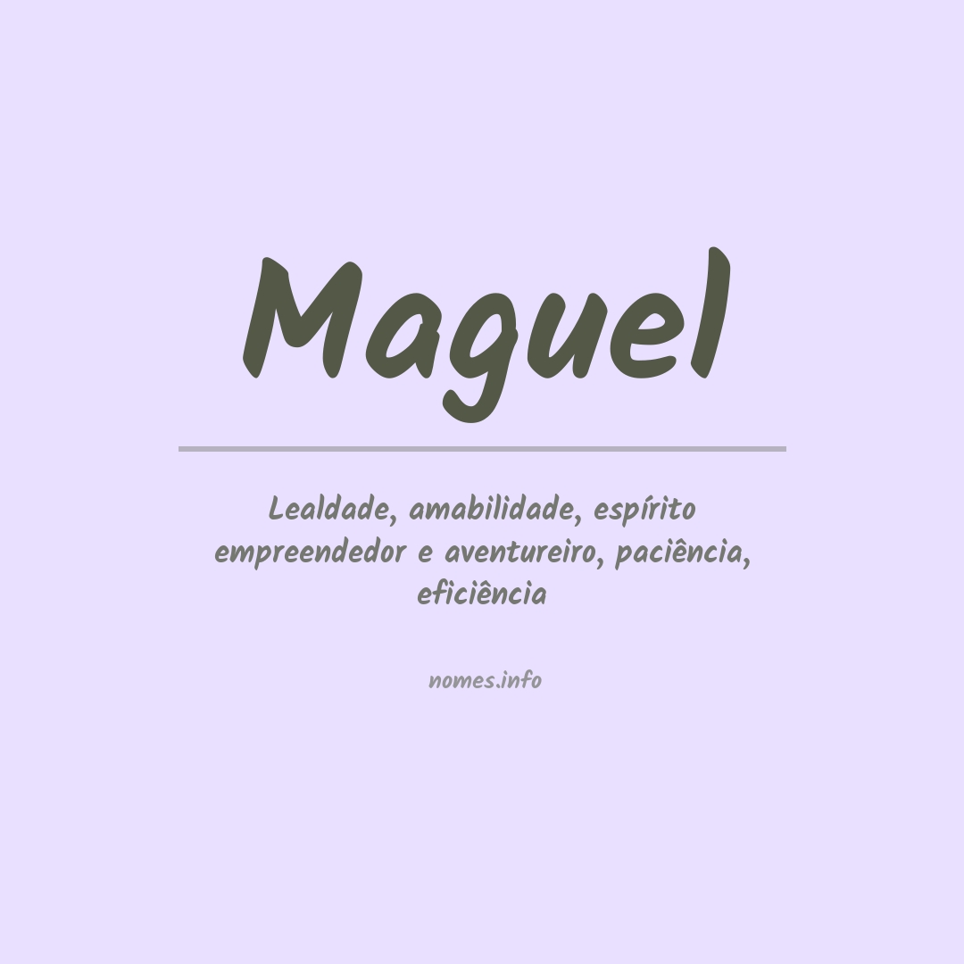 Significado do nome Maguel