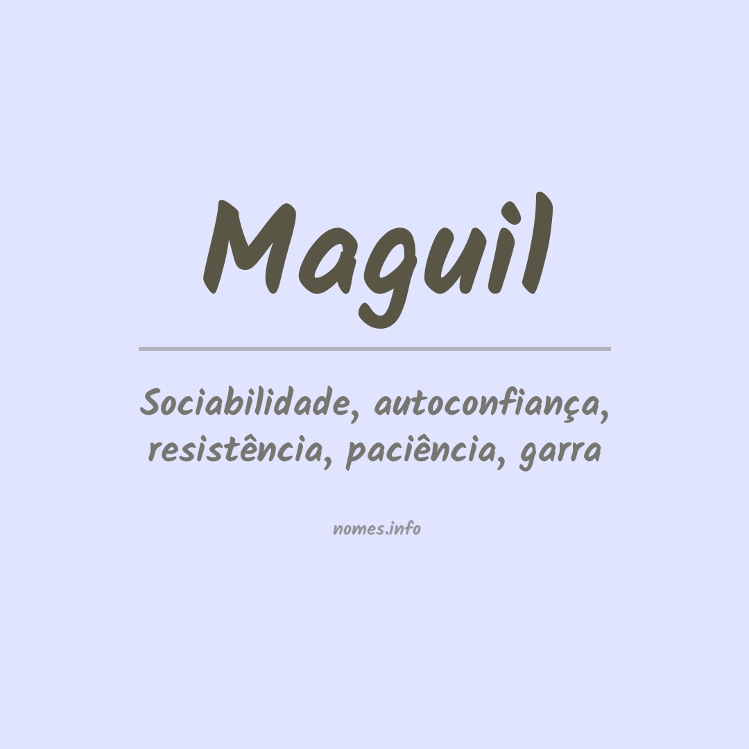 Significado do nome Maguil