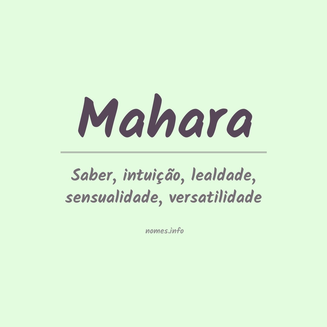 Significado do nome Mahara