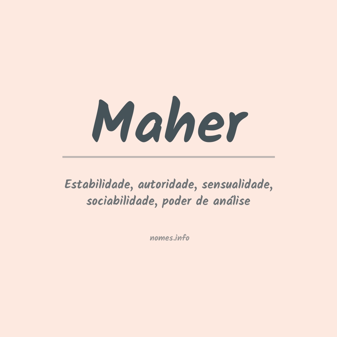 Significado do nome Maher