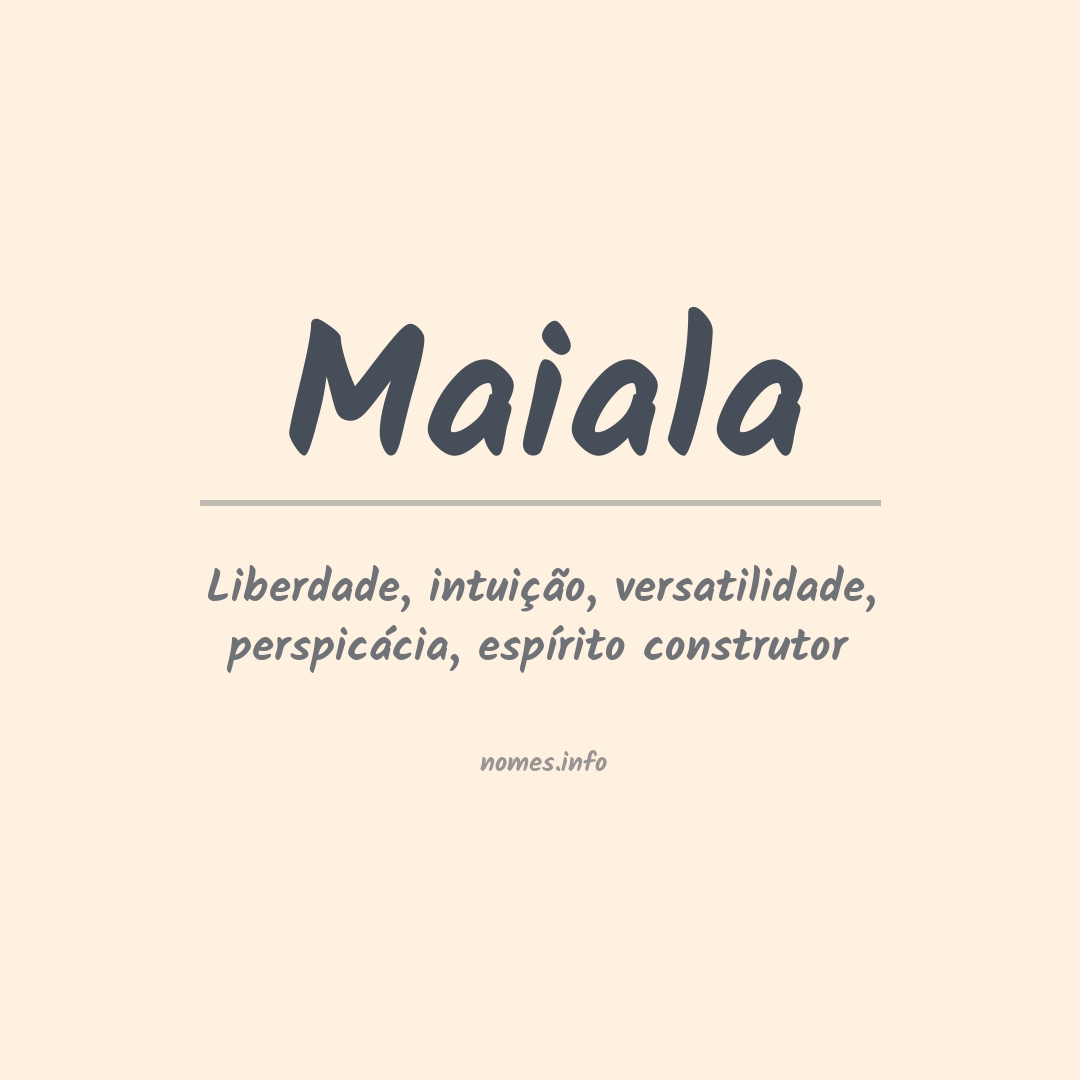 Significado do nome Maiala