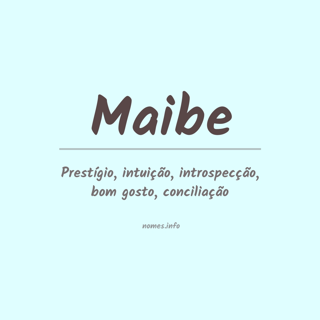 Significado do nome Maibe