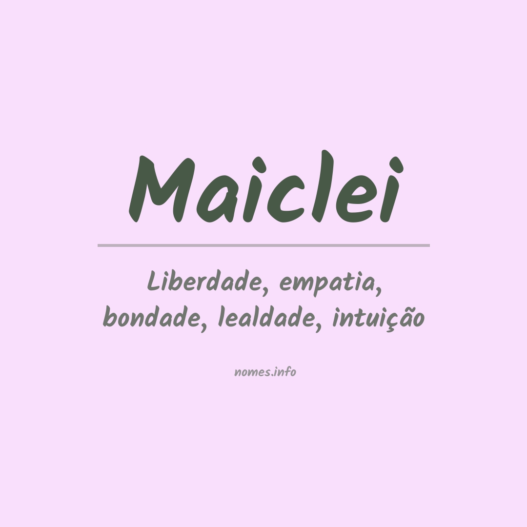 Significado do nome Maiclei