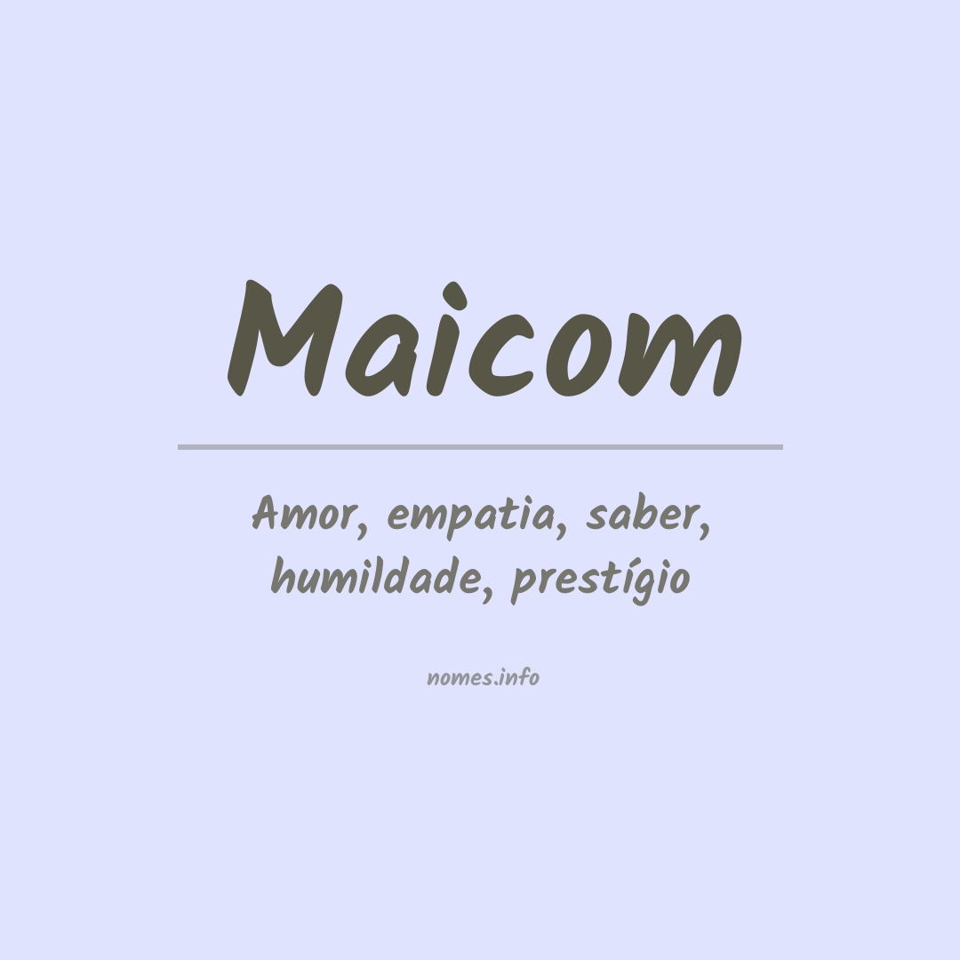 Significado do nome Maicom