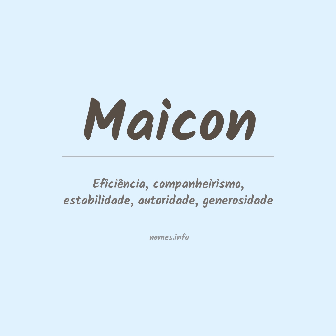 Significado do nome Maicon