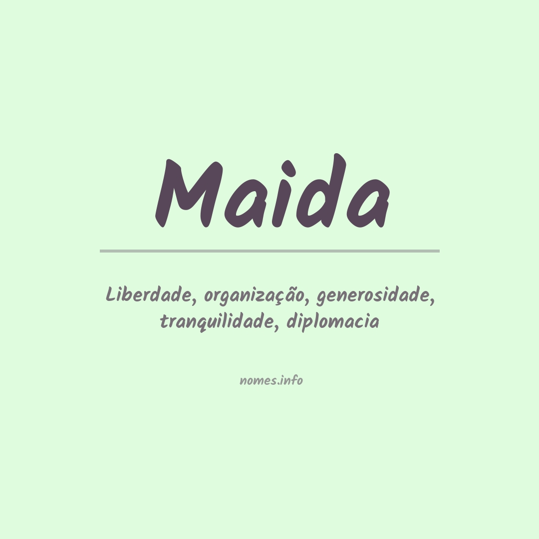 Significado do nome Maida