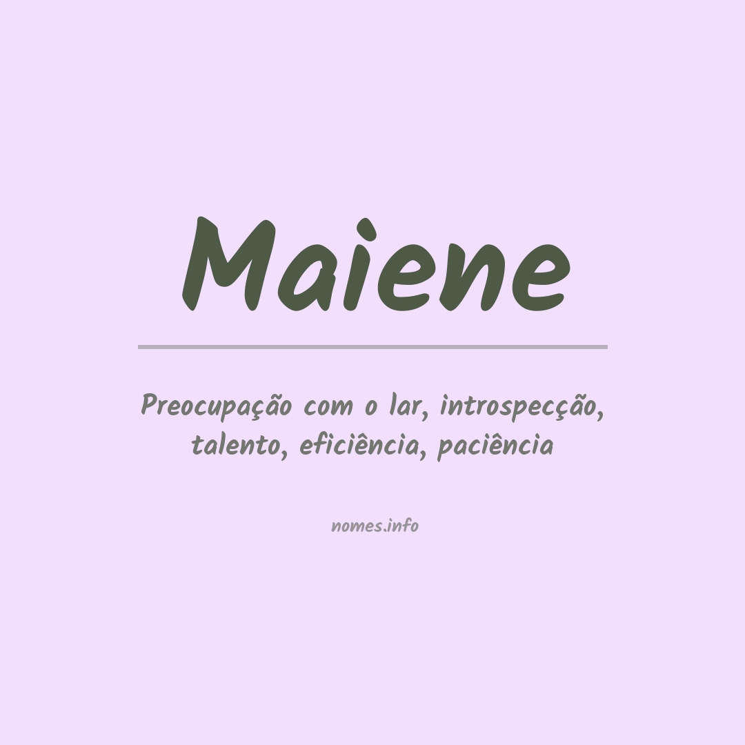 Significado do nome Maiene