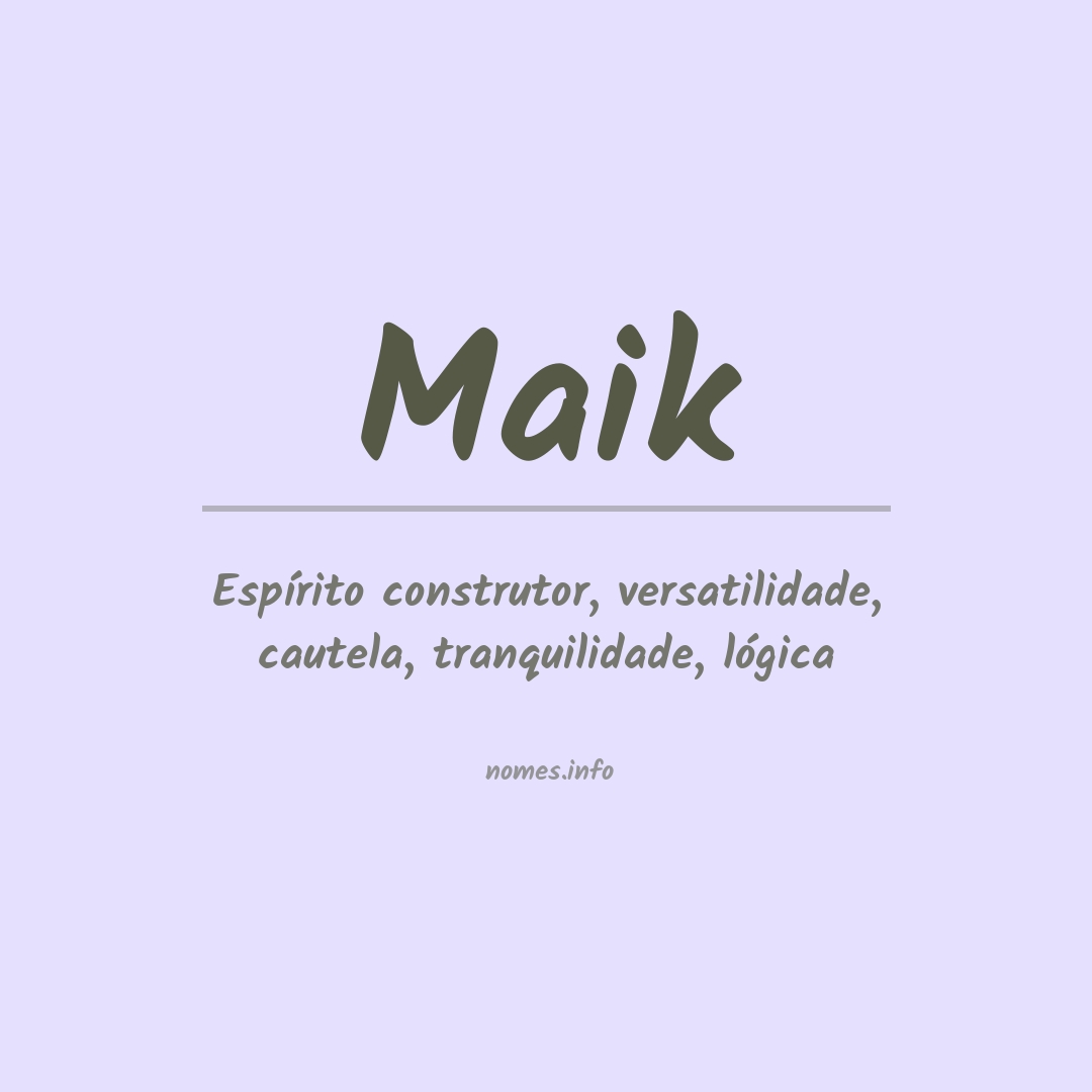 Significado do nome Maik