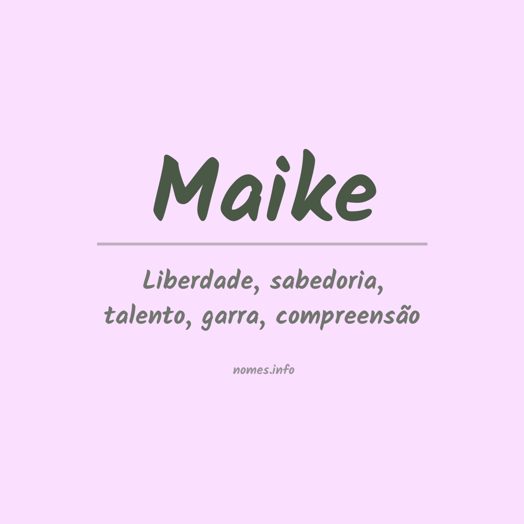 Significado do nome Maike